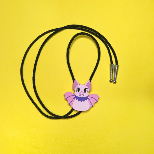 Cute bat bolo tie