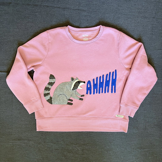 Screaming raccoon sweatshirt
