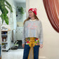 A.I. is poop - grey crop sweatshirt