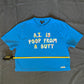 A.I. is poop - blue boxy t-shirt