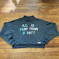 A.I. is poop - charcoal grey crop sweatshirt