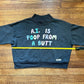 A.I. is poop - charcoal grey crop sweatshirt