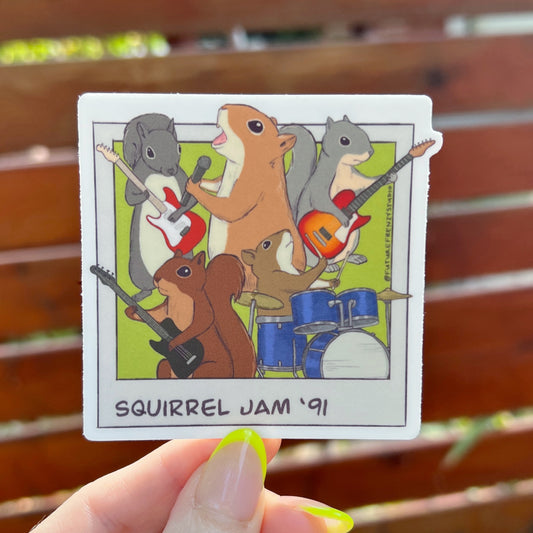 Squirrel jam sticker
