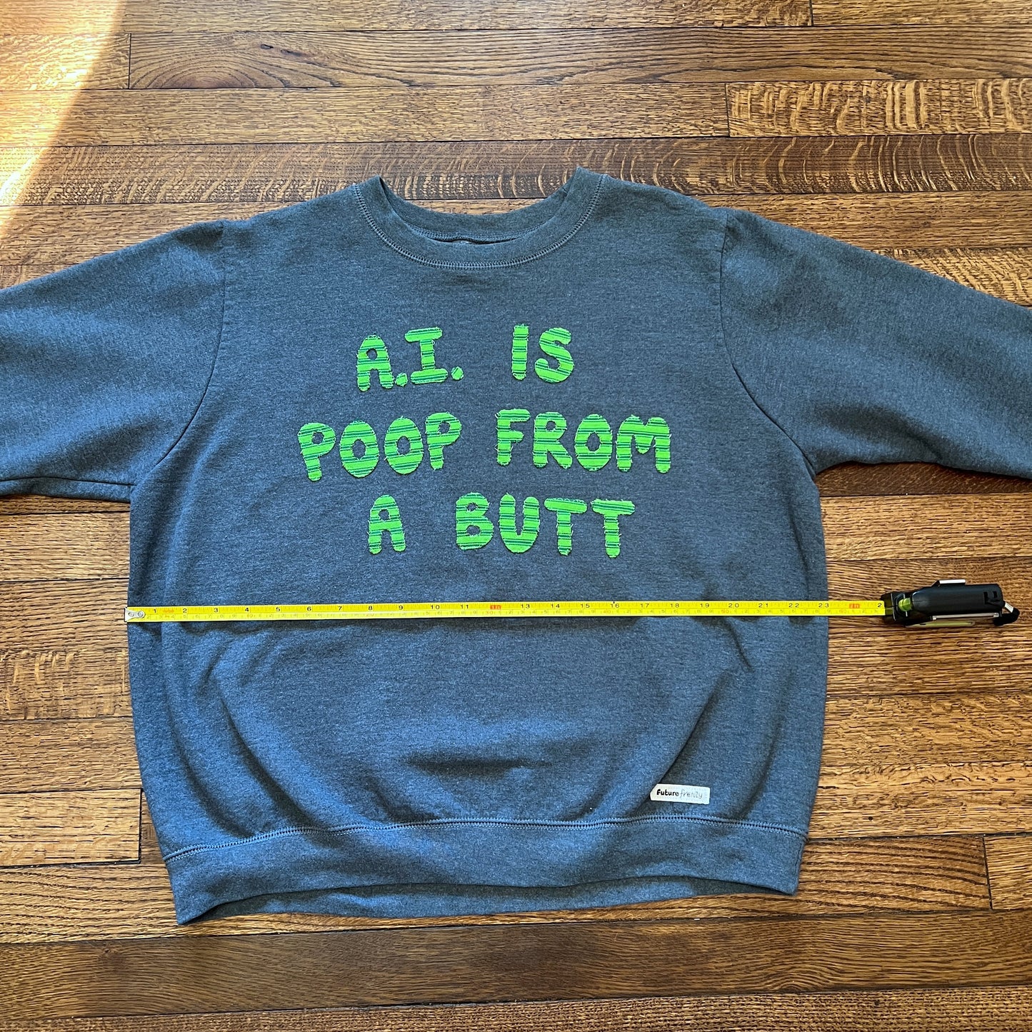A.I. is poop - slate blue sweatshirt