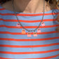 Iridescent ghostie necklace
