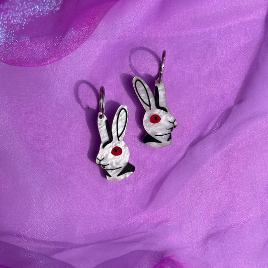 Vampire bunny earrings