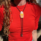 Seagull with fries bolo tie