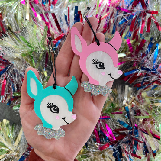 Kitschy deer ornament