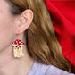 Mushroom ghost earrings