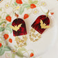 Battie earrings - red smoke