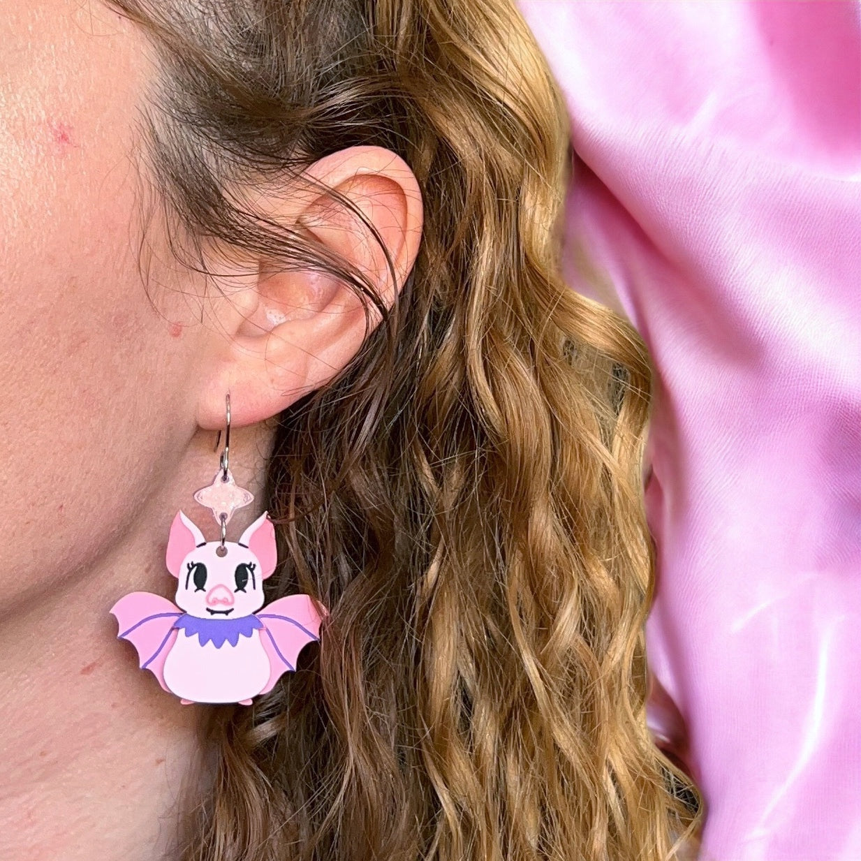 Cute bat earrings