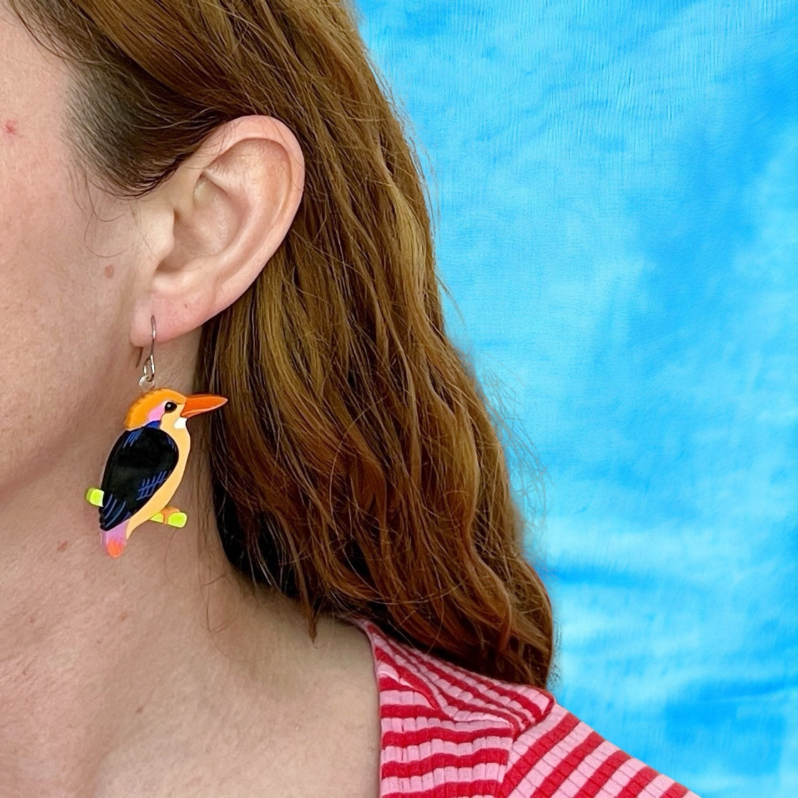Dwarf Kingfisher earrings