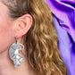Playing dead opossum earrings