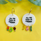 Food is poison earrings