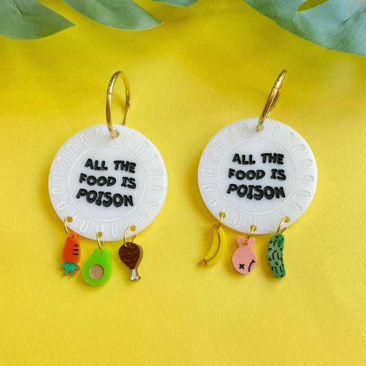 Food is poison earrings