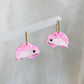 Pink fairy armadillo earrings