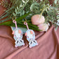 Hanging opossum earrings