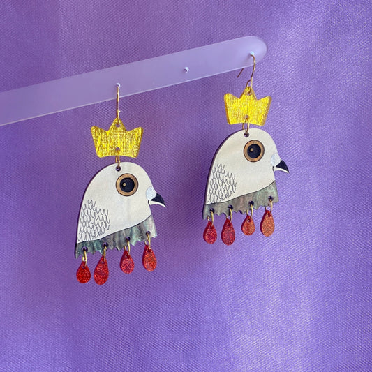 Pigeon king earrings