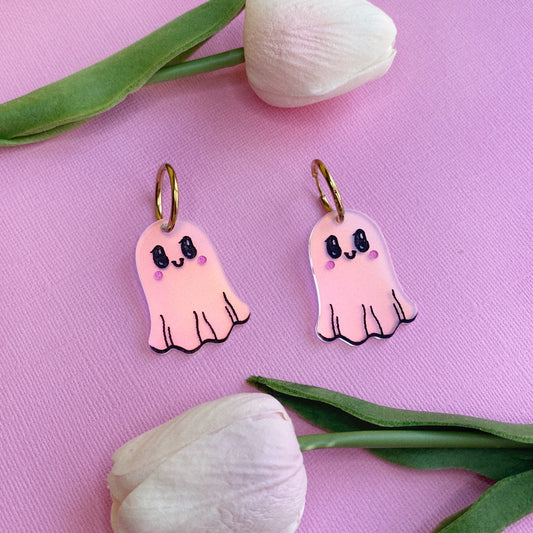 Iridescent ghostie earrings