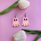 Iridescent ghostie earrings