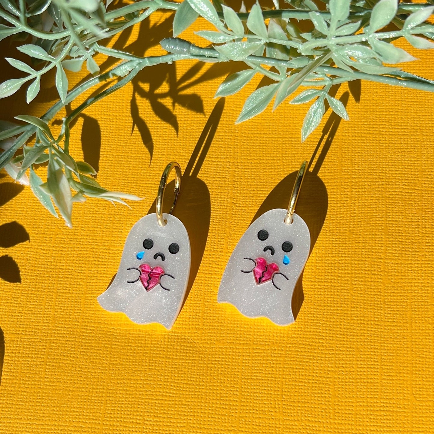 Lonely hearts ghostie earrings