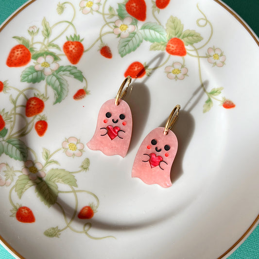 Love ghost earrings