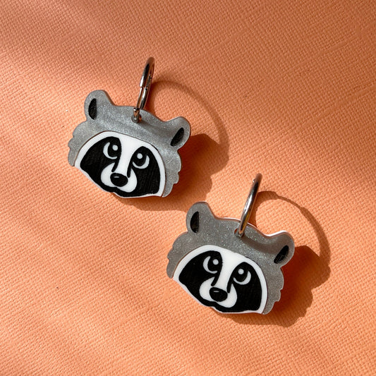 Cutesy raccoon earrings
