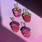 Raspberry Beret Earrings