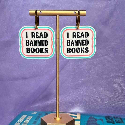 I read banned books earrings